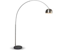 QAZQA Grande - Staande booglamp - 1 Lichts - 170 cm - staal