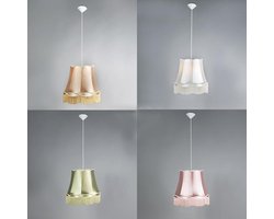 QAZQA Granny - Retro Hanglamp met kap - 4 lichts - Ø 450 mm - Multicolor - Woonkamer | Slaapkamer | Keuken