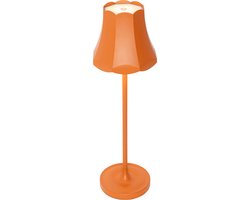 QAZQA granny retro - Retro Dimbare LED Draadloze Oplaadbare Tafellamp USB met Dimmer - 1 lichts - H 36 cm - Oranje - Buitenverlichting