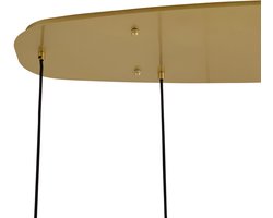 QAZQA gus - Hotel chique Hanglamp voor boven de eettafel | in eetkamer - 5 lichts - L 131 cm - Goud/messing - Woonkamer