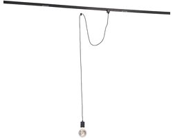 QAZQA Hanglamp met rail ophanging zwart - Cavalux