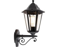 QAZQA havana - Klassieke Wandlamp voor buiten - 1 lichts - D 26.8 cm - Zwart - Buitenverlichting