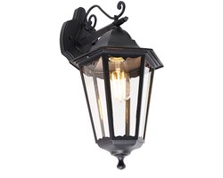 QAZQA havana - Klassieke Wandlamp voor buiten - 1 lichts - D 26.8 cm - Zwart - Buitenverlichting
