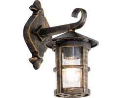 QAZQA herb - Klassieke Wandlamp voor buiten - 1 lichts - H 29.4 cm - Goud - Buitenverlichting
