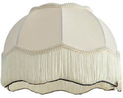 QAZQA heritage - Retro Lampenkap - Ø 31.5 cm - Beige - Woonkamer