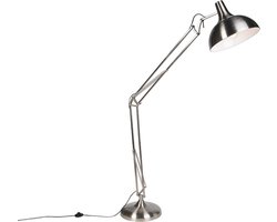 QAZQA Hobby vloerlamp - Staal