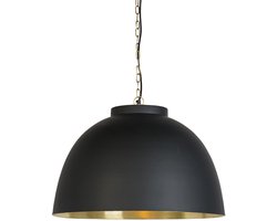 QAZQA hoodi - Industriele Hanglamp - 1 lichts - Ø 600 mm - Zwart - Industrieel - Woonkamer | Slaapkamer | Keuken