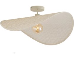 Qazqa japandi plafondlamp - Hat - beige, rond, 65cm, ideaal als hal, slaapkamer en woonkamer lamp