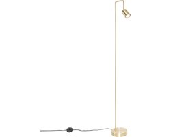 QAZQA java - Moderne Vloerlamp | Staande Lamp - 1 lichts - H 145 cm - Goud/messing - Woonkamer | Slaapkamer | Keuken
