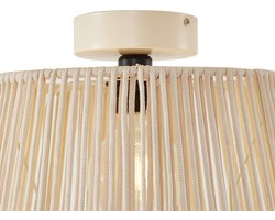 QAZQA jayla - Japandi Plafondlamp met kap voor buiten - 1 lichts - Ø 40 cm - Beige - Buitenverlichting