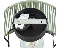 QAZQA jayla - Japandi Plafondlamp met kap voor buiten - 1 lichts - Ø 40 cm - Groen - Buitenverlichting
