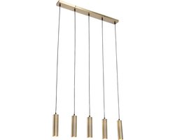 QAZQA jeana - Moderne Hanglamp eettafel - 5 lichts - L 80 cm - Brons - Woonkamer | Slaapkamer | Keuken