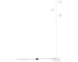 QAZQA jeana - Moderne Vloerlamp | Staande Lamp - 3 lichts - H 1500 mm - Wit - Woonkamer | Slaapkamer | Keuken