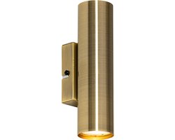 QAZQA jeana - Moderne Wandlamp Up Down voor binnen - 2 lichts - D 8.4 cm - Brons - Woonkamer | Slaapkamer | Keuken