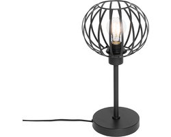 QAZQA johanna - Design Tafellamp - 1 lichts - H 400 mm - Zwart - Woonkamer | Slaapkamer | Keuken