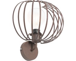 QAZQA johanna - Design Wandlamp voor binnen - 1 lichts - D 20 cm - Roestbruin - Woonkamer | Slaapkamer | Keuken