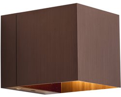 QAZQA joris - Moderne Dimbare LED Draadloze Oplaadbare Wandlamp USB met Dimmer voor binnen - 1 lichts - L 10 cm - Bruin - Woonkamer | Slaapkamer | Keuken