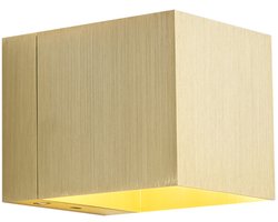 QAZQA joris - Moderne Dimbare LED Draadloze Oplaadbare Wandlamp USB met Dimmer voor binnen - 1 lichts - L 10 cm - Goud/messing - Woonkamer | Slaapkamer | Keuken