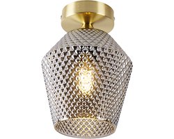 QAZQA karce - Art Deco Plafondlamp - 1 lichts - Ø 170 mm - Goud/messing - Woonkamer | Slaapkamer | Keuken
