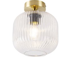 QAZQA karel - Art Deco Dimbare LED Smart Plafondlamp incl. wifi met Dimmer - 1 lichts - Ø 20 cm - Goud/messing - Woonkamer | Slaapkamer | Keuken