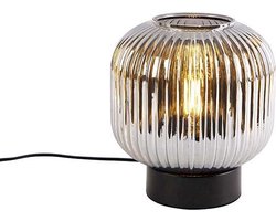 QAZQA karel - Art Deco Tafellamp - 1 lichts - H 220 mm - Zwart - Woonkamer | Slaapkamer | Keuken