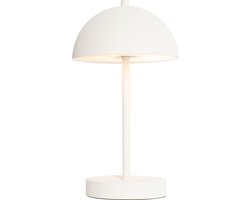 QAZQA keira - Moderne Dimbare LED Draadloze Oplaadbare Tafellamp USB met Dimmer - 1 lichts - H 29.3 cm - Wit - Buitenverlichting