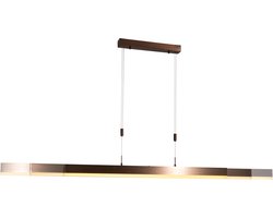 QAZQA lamba - Moderne LED Hanglamp voor boven de eettafel | in eetkamer - 1 lichts - L 200 cm - Brons - Woonkamer | Slaapkamer | Keuken