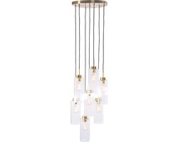 QAZQA laura - Art Deco Hanglamp - 7 lichts - Ø 50 cm - Goud - Woonkamer | Slaapkamer | Keuken