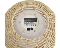 Qazqa led moderne oplaadbare, snoerloze, rechargeable lamp voor in de tuin - Oli - naturel, incl. 2W geintegreerde led, dimbaar, 20cm, IP44
