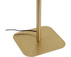 Qazqa led moderne vloerlamp - Divana - messing, incl. 30W geintegreerde led, 3000K - 6500K, dimbaar, 2-lichts, 190cm, ideaal als home-office, kantoor
