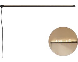 QAZQA letterbox - Moderne LED Wandlamp voor binnen - 1 lichts - L 75 cm - Zwart - Woonkamer