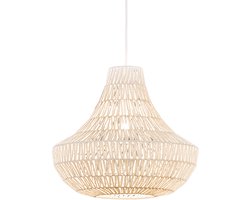QAZQA Lina Cono 50 - Grote hanglamp - 1 Lichts - Ø48,5 cm - wit