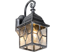 QAZQA london - Landelijke Wand lantaarn voor buiten - 1 lichts - L 15.1 cm - Zilver - Buitenverlichting