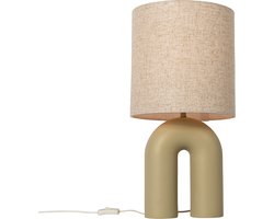 QAZQA lotti - Design Tafellamp - 1 lichts - H 59 cm - Beige - Woonkamer | Slaapkamer | Keuken