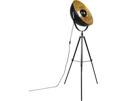 QAZQA Magna Tripod/driepoot vloerlamp - 1 lichts - H 160 cm - Zwart
