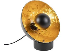 QAZQA magna yeyang - Industriele Tafellamp - 1 lichts - H 33 mm - Zwart Goud - Industrieel - Woonkamer | Slaapkamer