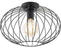 QAZQA margarita - Design Dimbare LED Smart Hanglamp incl. wifi met Dimmer - 1 lichts - Ø 36 cm - Zwart - Woonkamer | Slaapkamer | Keuken