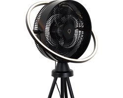 QAZQA marleen - Dimbare LED Vloerlamp | Staande Lamp - 1 lichts - Ø 68 cm - Zwart - Woonkamer | Slaapkamer | Keuken