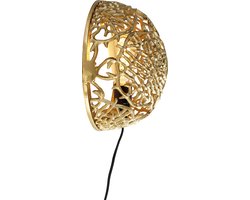 QAZQA maro - Art Deco Wandlamp voor binnen - 1 lichts - D 15 cm - Goud/messing - Woonkamer | Slaapkamer | Keuken