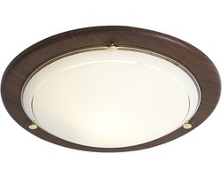 QAZQA mesiac - Klassieke Wandlamp - 1 lichts - Ø 31 cm - Bruin - Woonkamer | Slaapkamer