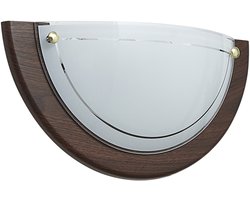 QAZQA mesiac - Klassieke Wandlamp voor binnen - 1 lichts - L 31 cm - Bruin - Woonkamer | Slaapkamer