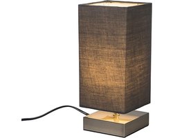 QAZQA milo - Moderne Tafellamp - 1 lichts - H 245 mm - Grijs - Industrieel - Woonkamer | Slaapkamer