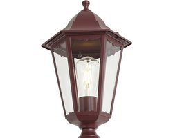 Qazqa moderne lantaarn voor in de tuin - Havana - rood, max. 15W, geschikt voor led, 213cm, IP44