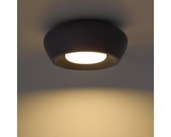 Qazqa moderne plafondlamp, plafonniere - Concerto - zwart, rond, 15cm, ideaal als hal, woonkamer en slaapkamer lamp