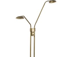 QAZQA Moderne vloerlamp brons met leeslamp incl. LED - Eva