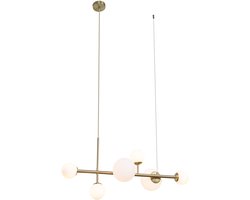 QAZQA monaco - Hotel chique Hanglamp voor boven de eettafel | in eetkamer - 1 lichts - L 91 cm - Goud - Woonkamer | Slaapkamer | Keuken