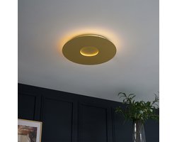 QAZQA morning - Moderne LED Plafondlamp - 1 lichts - Ø 40 cm - Goud - Woonkamer | Slaapkamer | Keuken