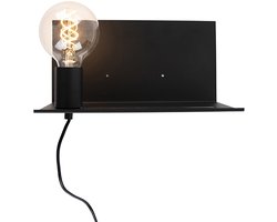 QAZQA muro - Moderne Wandlamp met schakelaar voor binnen - 1 lichts - D 15 cm - Zwart - Slaapkamer