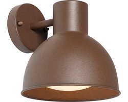 QAZQA natas - Industriele Wandlamp voor buiten - 1 lichts - D 23.8 cm - Roestbruin - Industrieel - Buitenverlichting