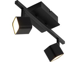 QAZQA nola - Moderne LED Wandlamp - 2 lichts - L 30 cm - Zwart - Woonkamer | Slaapkamer | Keuken